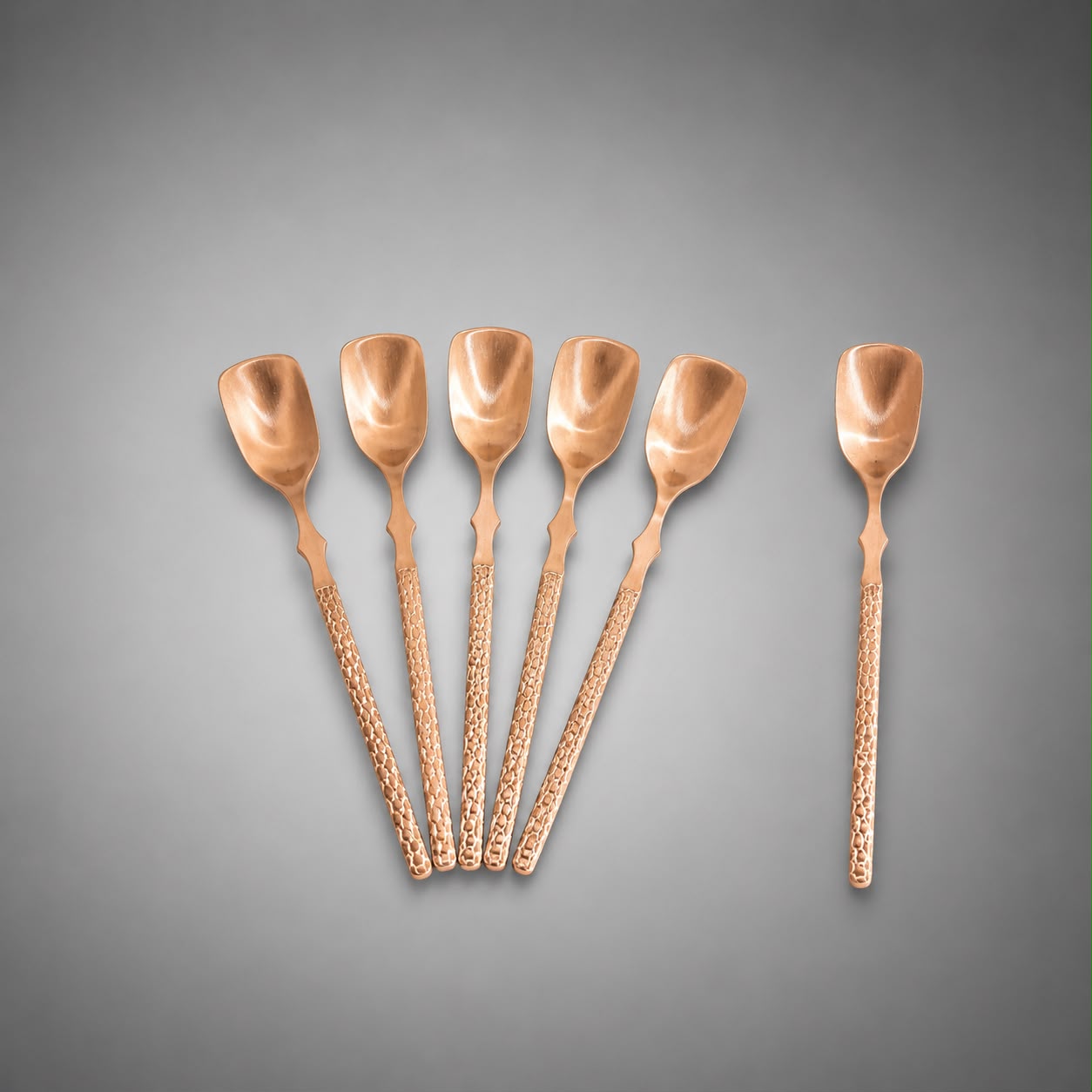 Luxury Copper Tea Spoon Set (6 Pcs)
