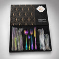 Premium 24-Piece Rainbow Cutlery Set