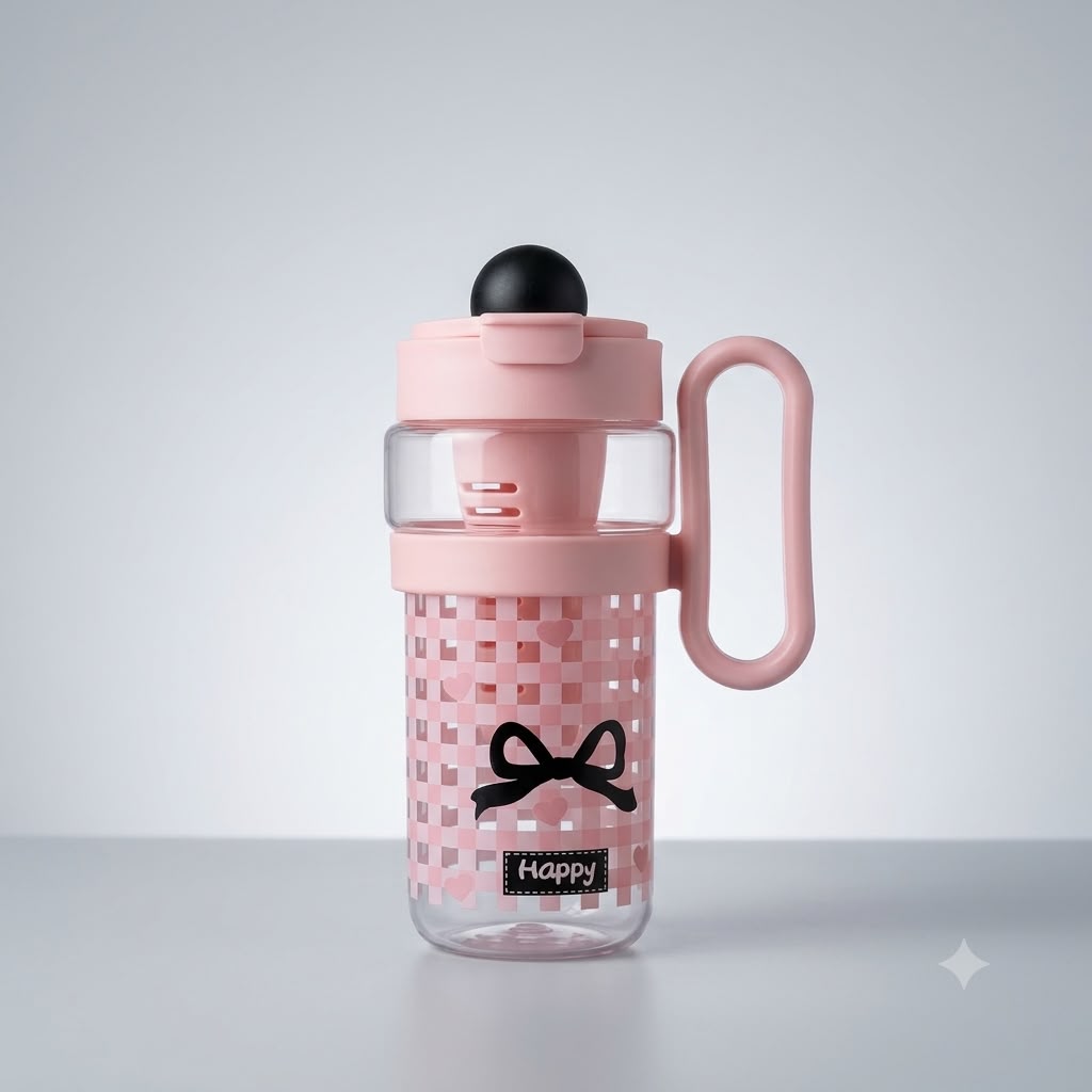 Straw Water Bottle With Handle