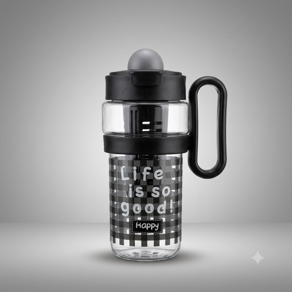 Straw Water Bottle With Handle