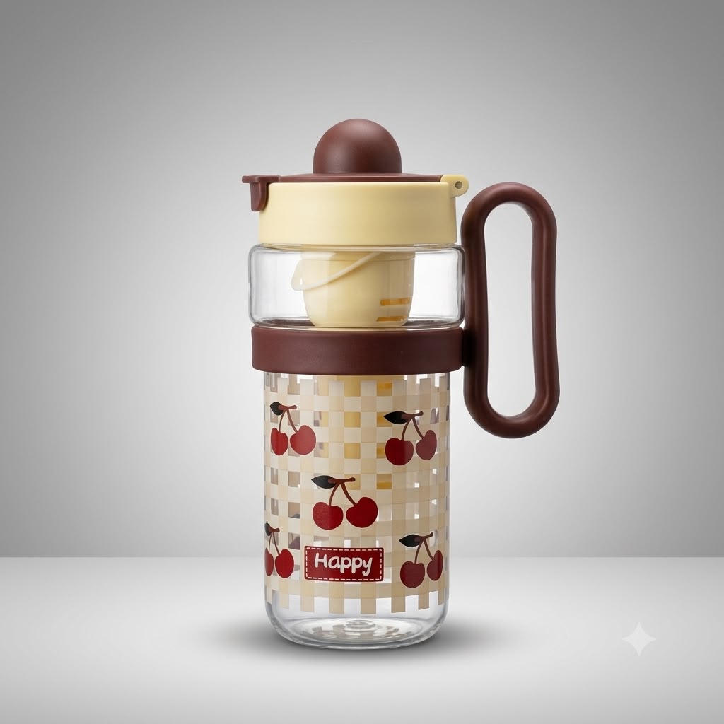 Straw Water Bottle With Handle