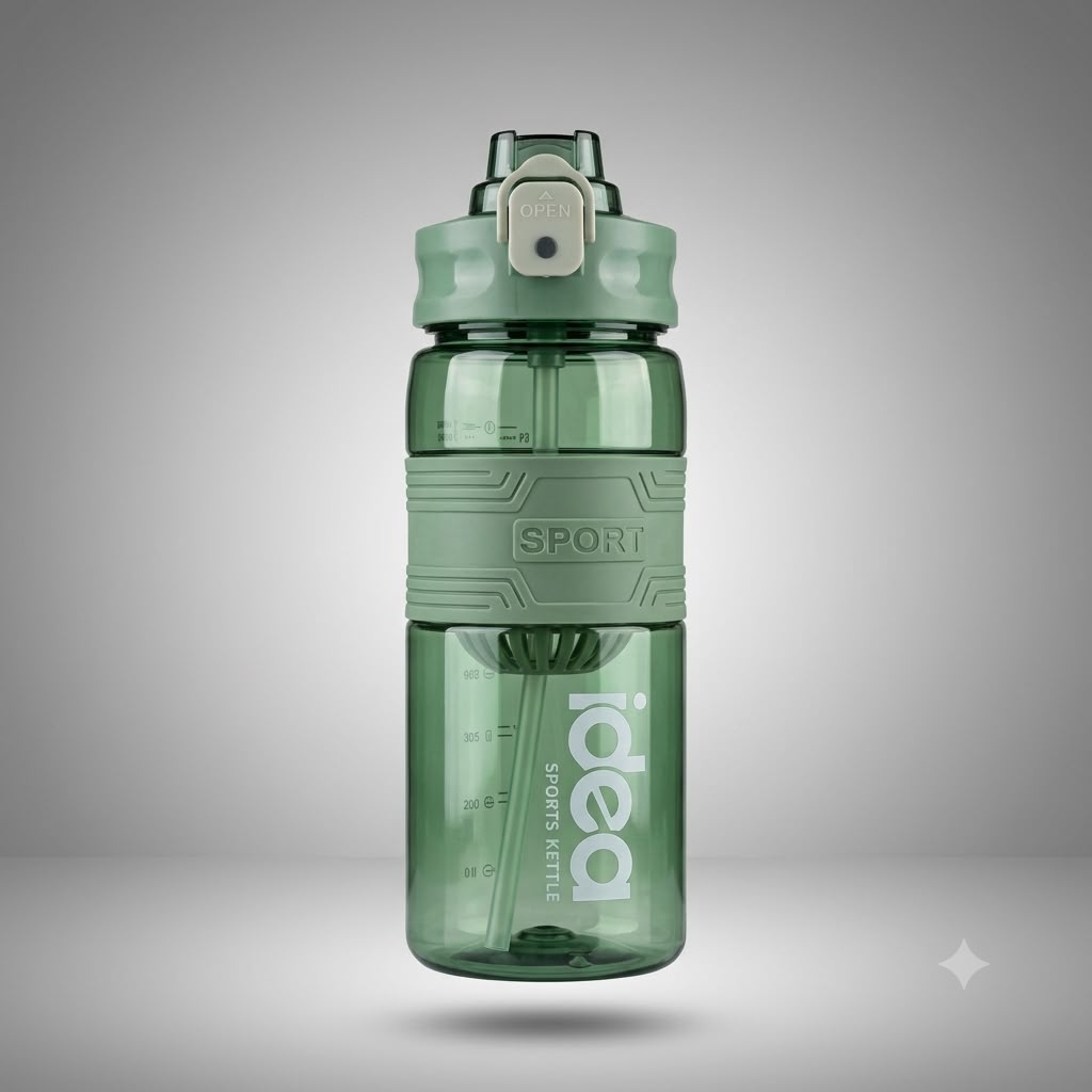 Leakproof Sports Water Bottle With Straw