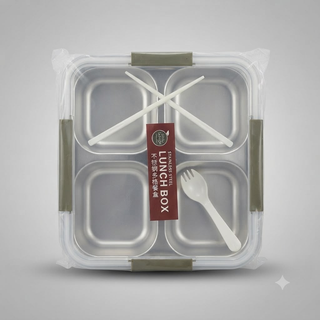 Stainless Steel 4 Section Lunch box