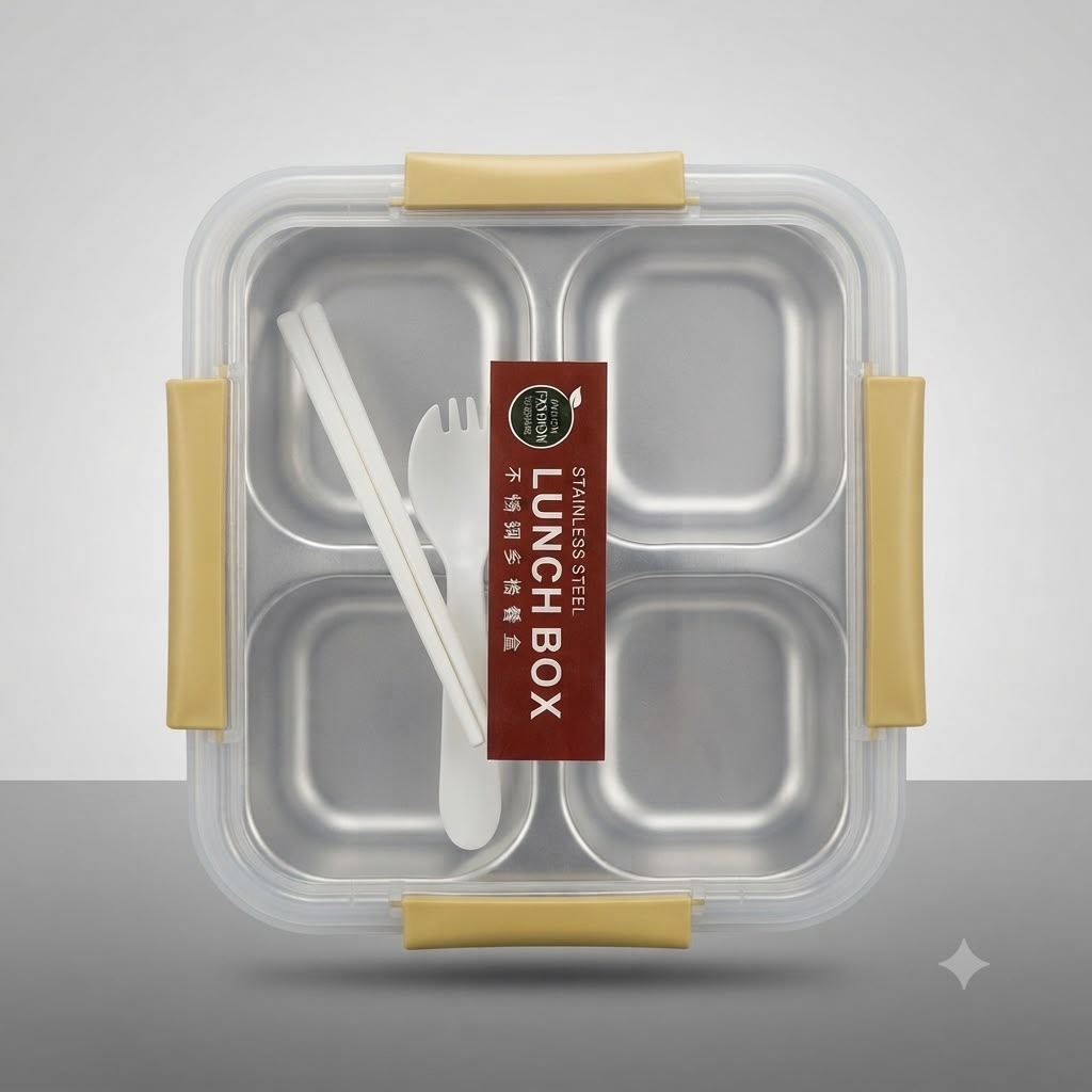 Stainless Steel 4 Section Lunch box