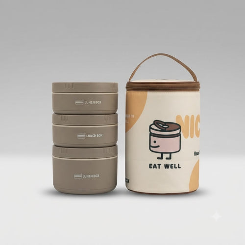 3-Container Lunch Box with Thermal Pouch