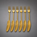 Golden Feather Fork Set