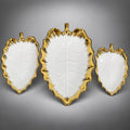 Golden Leaf Serving Tray Set