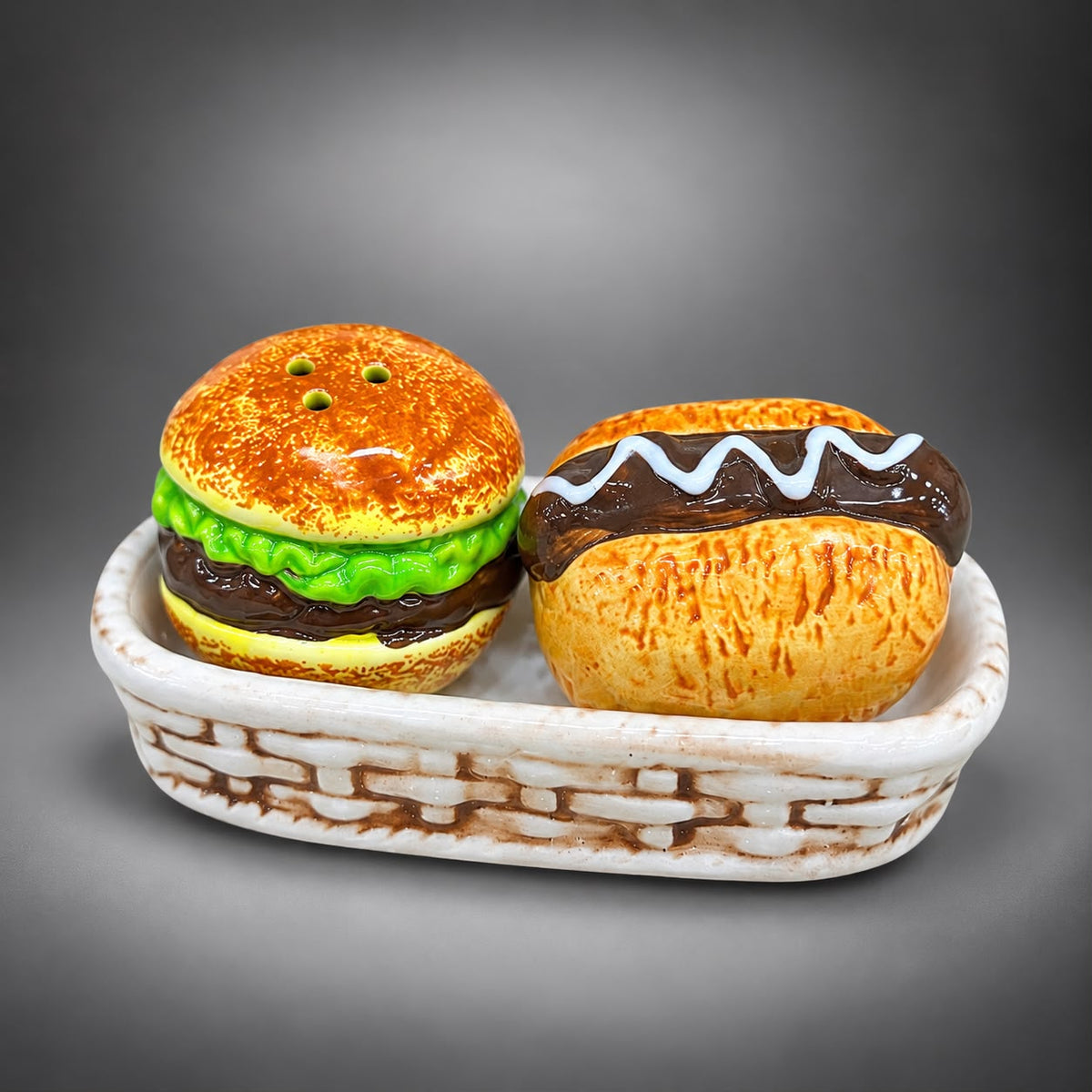 Burger & Hot Dog Salt &amp; Pepper Set