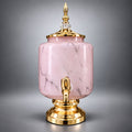 Pink Glass Water & Juice Dispenser
