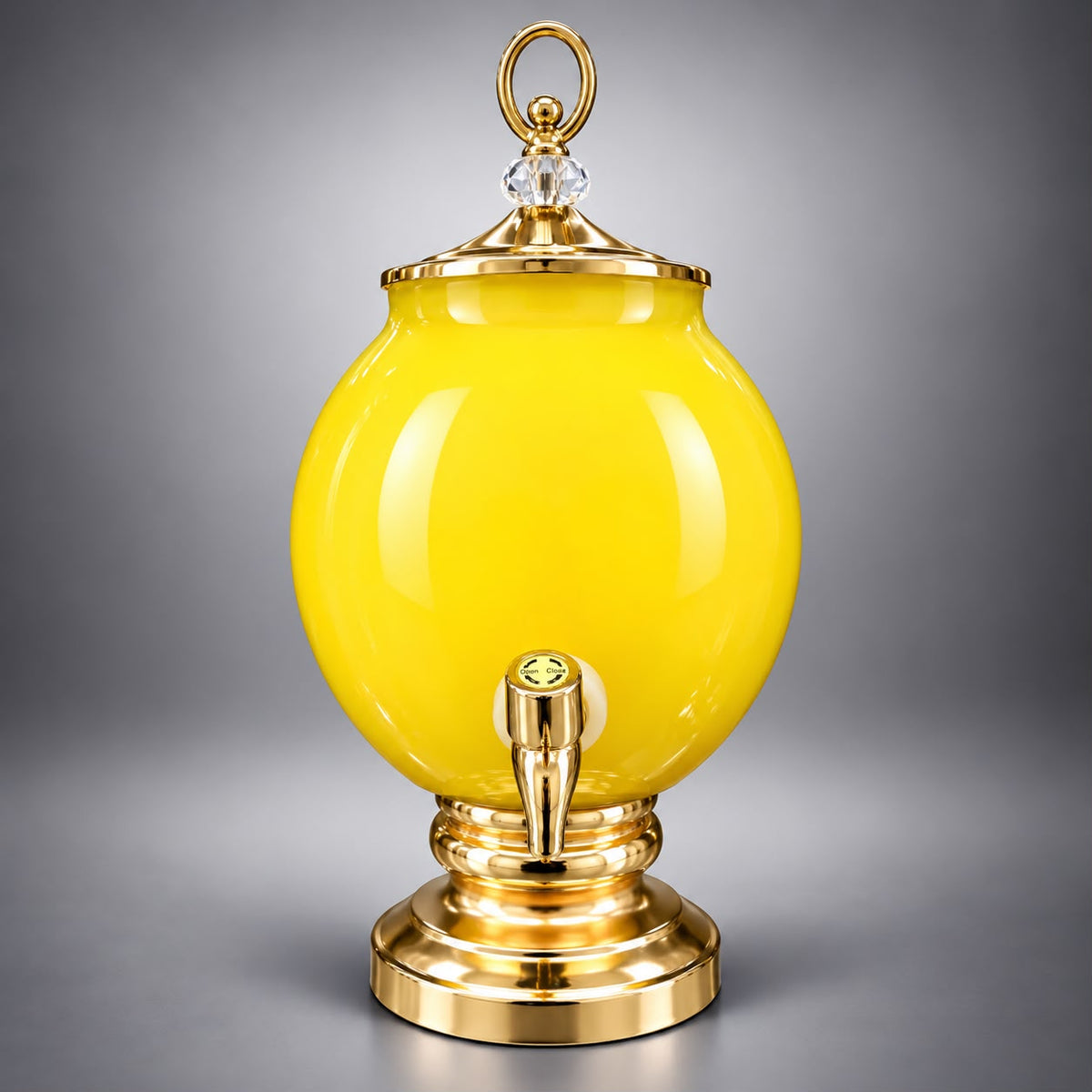 Luxury Yellow Glass Water & Juice Dispenser