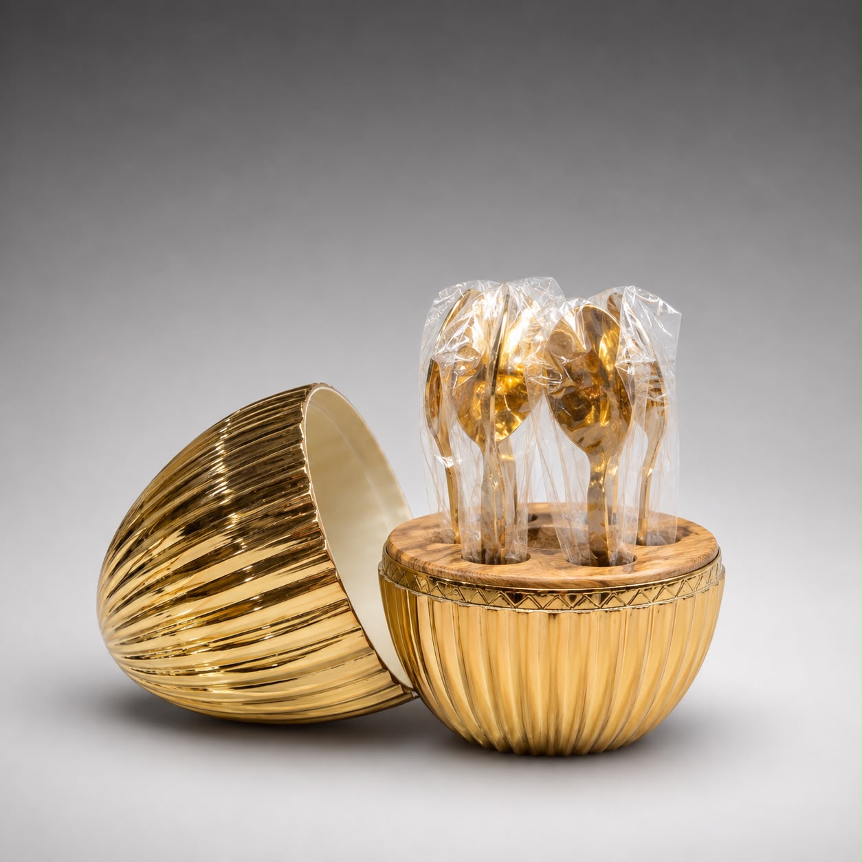 Luxury Egg Cutlery Holder Set