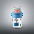 Robot Kids Water Bottle With Straw