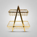 Golden Stroage Basket stand